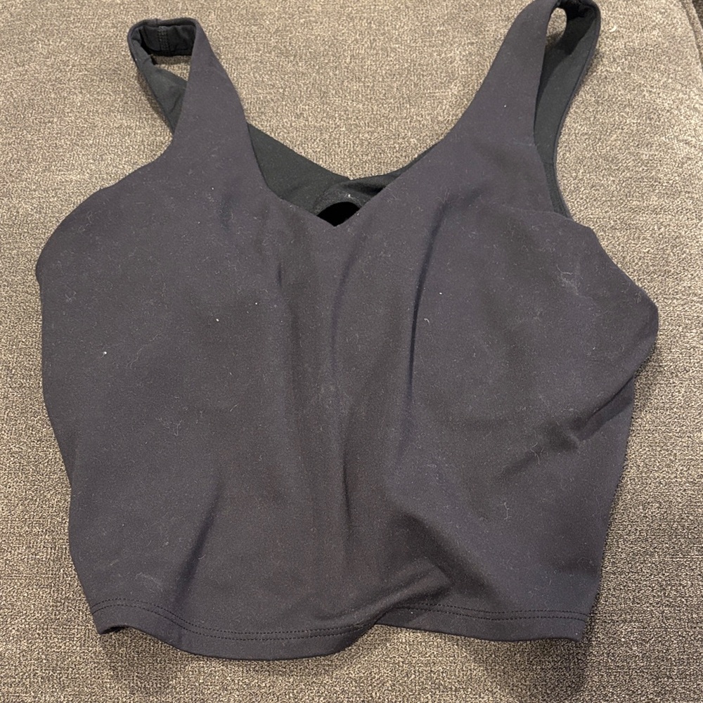 All in Motion Black Sleeveless Crop Top - medium